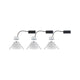 3er-Set LED Einbaulampen Cymbal Coin Warmdimmfunktion IP44 Weiß in weißem Design mit transparentem Material.