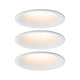 3er-Set LED Einbaulampen Cymbal Coin Warmdimmfunktion IP44 Weiß - stilvolle, minimalistische Einbauleuchten in Weiß.