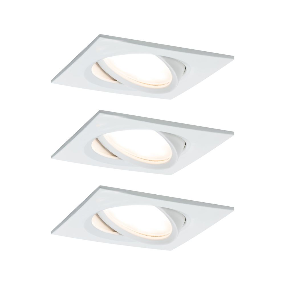 Juego de 3 focos empotrables LED Nova Plus Coin regulables 2700K Blanco