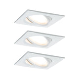 Juego de 3 focos empotrables LED Nova Plus Coin regulables 2700K Blanco