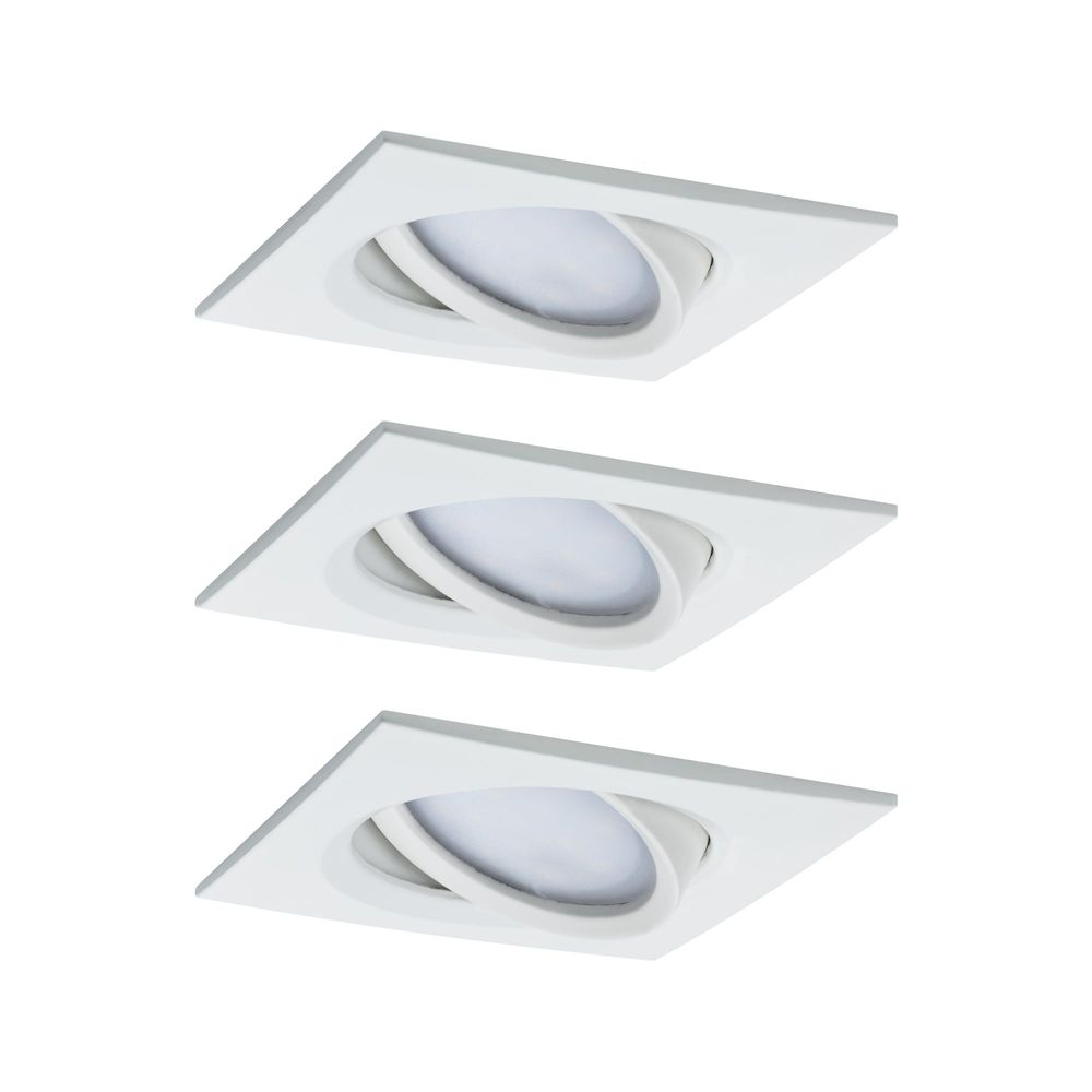 Juego de 3 focos empotrables LED Nova Plus Coin regulables 2700K Blanco