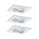 3er-Set LED Einbauleuchte Nova Plus Coin Dimmbar 2700K Weiß in Weiß matt für effiziente Beleuchtung und einfaches Montieren.