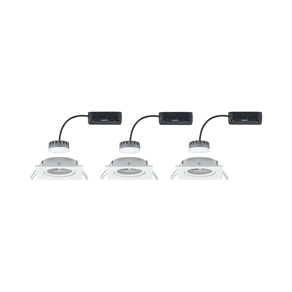 Juego de 3 focos empotrables LED Nova Plus Coin regulables 2700K Blanco
