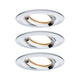 3er-Set LED Einbauleuchte Nova Plus Coin Dimmbar IP65 2700K Chrom für energiesparende, stilvolle Beleuchtung.