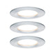 3er-Set LED Einbauleuchte Nova rund 3-Stufen Dimmbar Alu-Gedreht - flache Einbauleuchten in Aluminium.