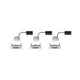3er-Set LED Einbauleuchte Nova rund 3-Stufen Dimmbar Alu-Gedreht in modernem Design, ideal für schmale Hohlräume.