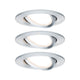 3er-Set LED Einbauleuchte Nova rund 3-Stufen Dimmbar Alu-Gedreht – modernes Design mit warmweißem Licht.