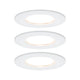 3er-Set LED Einbauleuchte Nova rund 3-Stufen Dimmbar Weiß - Set aus 3 flachen Leuchten in Warmweiß.