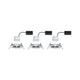 3er-Set LED Einbauleuchte Nova rund Chrom – modernes Design mit warmweißem Licht und flachem Einbauprofil.