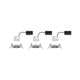 3er-Set LED Einbauleuchte Nova rund Eisen-Gebürstet, flache Leuchten mit LED-Modul für 230V-Direktanschluss.