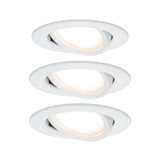 3er-Set LED Einbauleuchte Nova rund Weiß