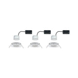3er-Set LED Einbauleuchte Nova rund Weiß