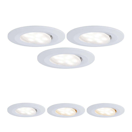 3er-Set LED Einbauleuchten Calla IP65 3-Stufen White-Switch Weiß