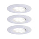 3er-Set LED Einbauleuchten Calla IP65 3-Stufen White-Switch Weiß