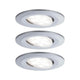3er-Set LED Einbauleuchten Calla IP65 4000K Chrom-Matt in modernem Design, ideal für diverse Anwendungen.