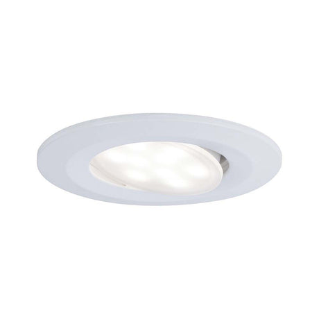 3er-Set LED Einbauleuchten Calla, dimmbar und schwenkbar, 4000K, weiß matt, blendfrei.