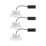 Juego de 3 focos empotrables LED Calla IP65 Orientables y regulables 4000K Blanco