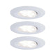 3er-Set LED Einbauleuchten Calla in Weiß, dimmbar und schwenkbar, ideal für stimmungsvolle Beleuchtung.