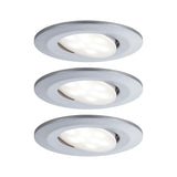 3er-Set LED Einbauleuchten Calla IP65 schwenkbar 4000K Chrom-Matt  Paulmann   