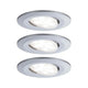 3 Set LED recessed lights Calla IP65 swiveling 4000K chrome-matt