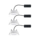 3er-Set LED Einbauleuchten Calla IP65 schwenkbar 4000K Weiß, blendfreie Einbaustrahler in Weiß matt.