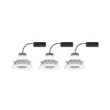 Set of 3 LED recessed spotlights Nova Plus Coin Dimmable IP65 2700K White