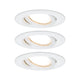 3er-Set dimmbare LED Einbaustrahler Nova Plus, weiß, IP65, energieeffizient und designorientiert.