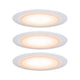 3er-Set Premium LED Einbaustrahler-Set Suon warm-dim IP44 - Set aus 3 warmdimmbare Leuchten in ovaler Form.
