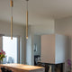 Helia 30 LED pendellampe messing børstet struktur