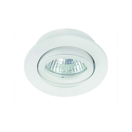 Einbaustrahler Dalla rund schwenkbar in Weiß für modernen Innenbereich mit einstellbarem Lichtstrahl.