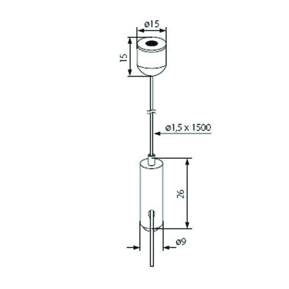 Stålkabelupphängning 2 Set 150 cm