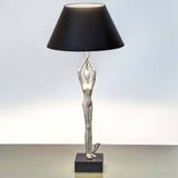 Table Lamp Ballerino en aluminium en bois-noir-noir