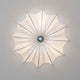 Lampa ścienna 3-płomienna Sultano bawełna biała - elegancka lampa ścienna z teksturowanym kloszem w białym kolorze.
