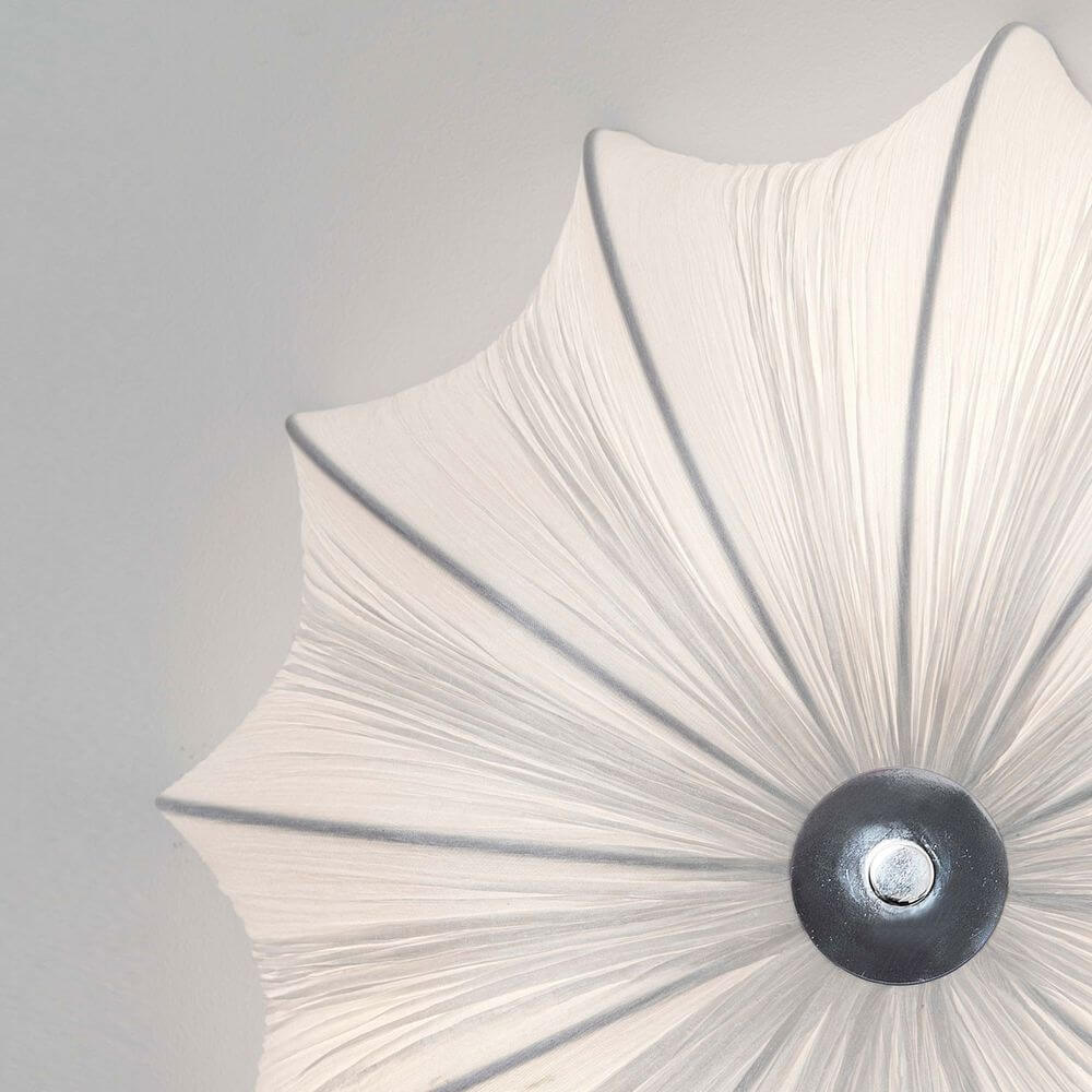 Lampa ścienna 3-sławowa bawełniana bawełniana biała