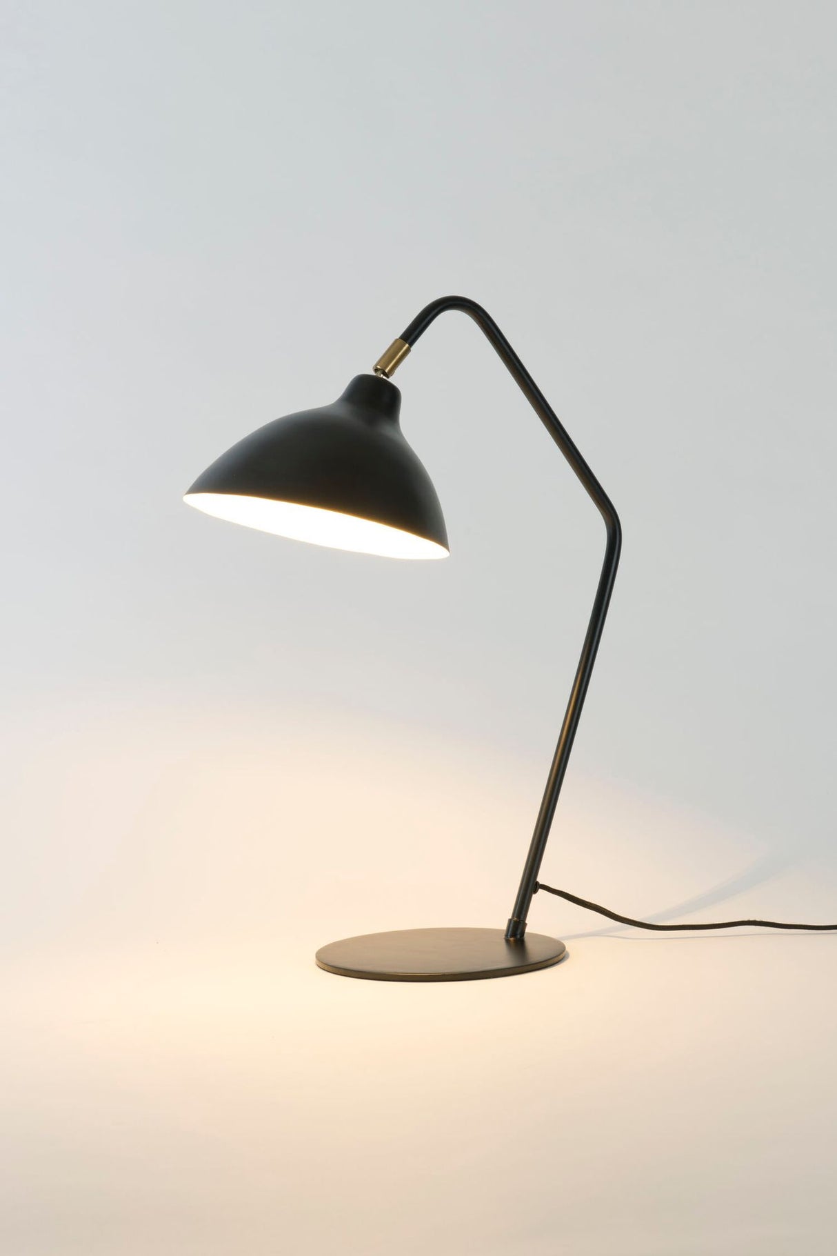 Tischlampe Classico mit Schirm Rund 44x21cm Schwarz