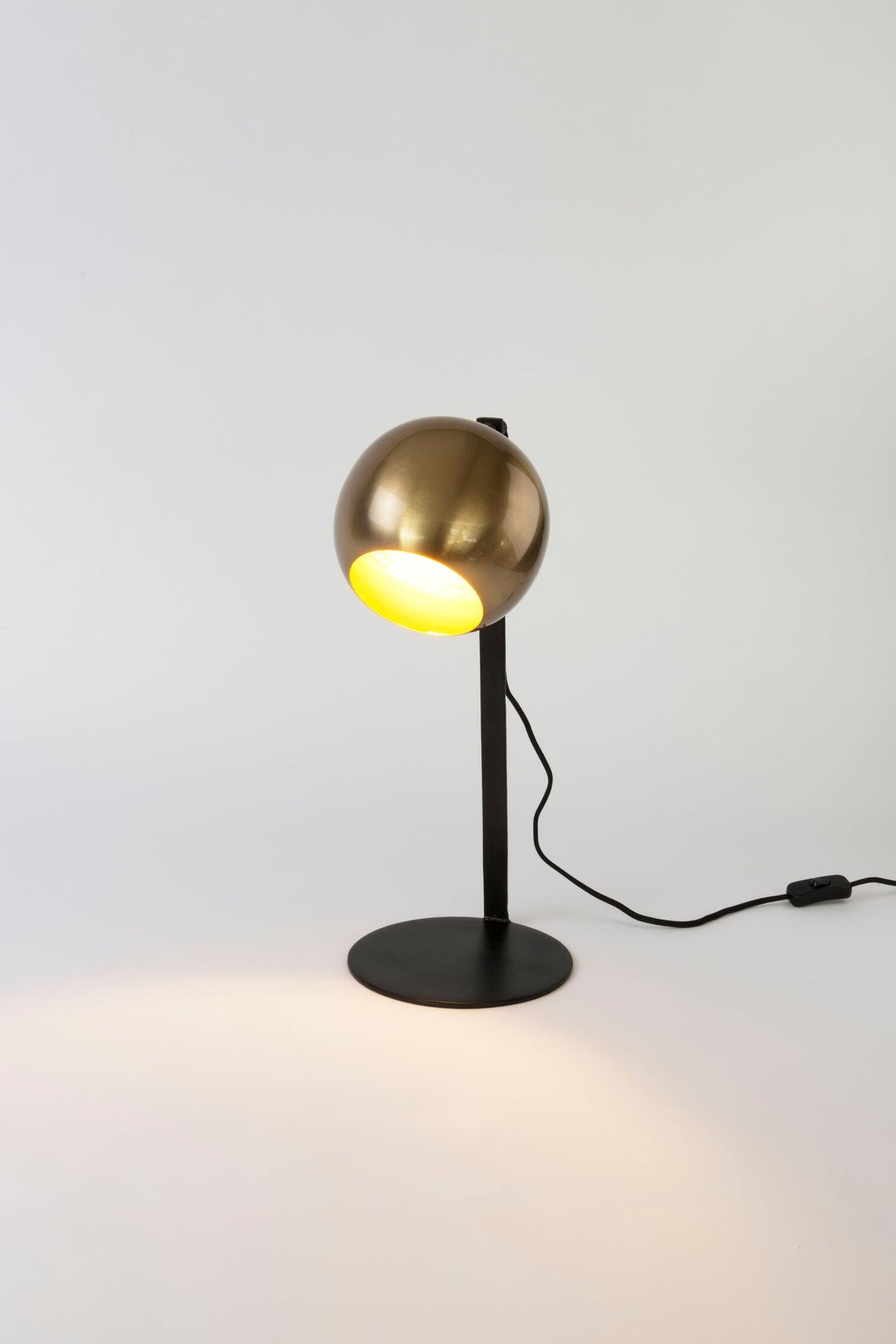 Lampada da tavolo Clarice in ottone con paralume rotondo Ø 20 cm oro 