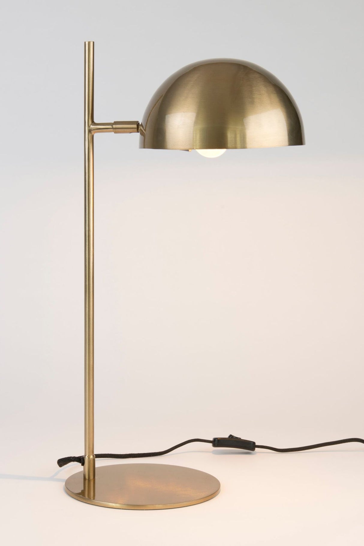 Tischlampe Miro Messing mit Schirm Rund 30x20cm