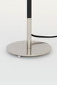 Lampada da tavolo Enzio Ø 26 cm con paralume rotondo argento 