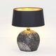 Tischleuchte Mary Oval Klein Keramik Schwarz-Gold-Silber
