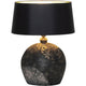 Tischleuchte Mary Oval Klein Keramik Schwarz-Gold-Silber