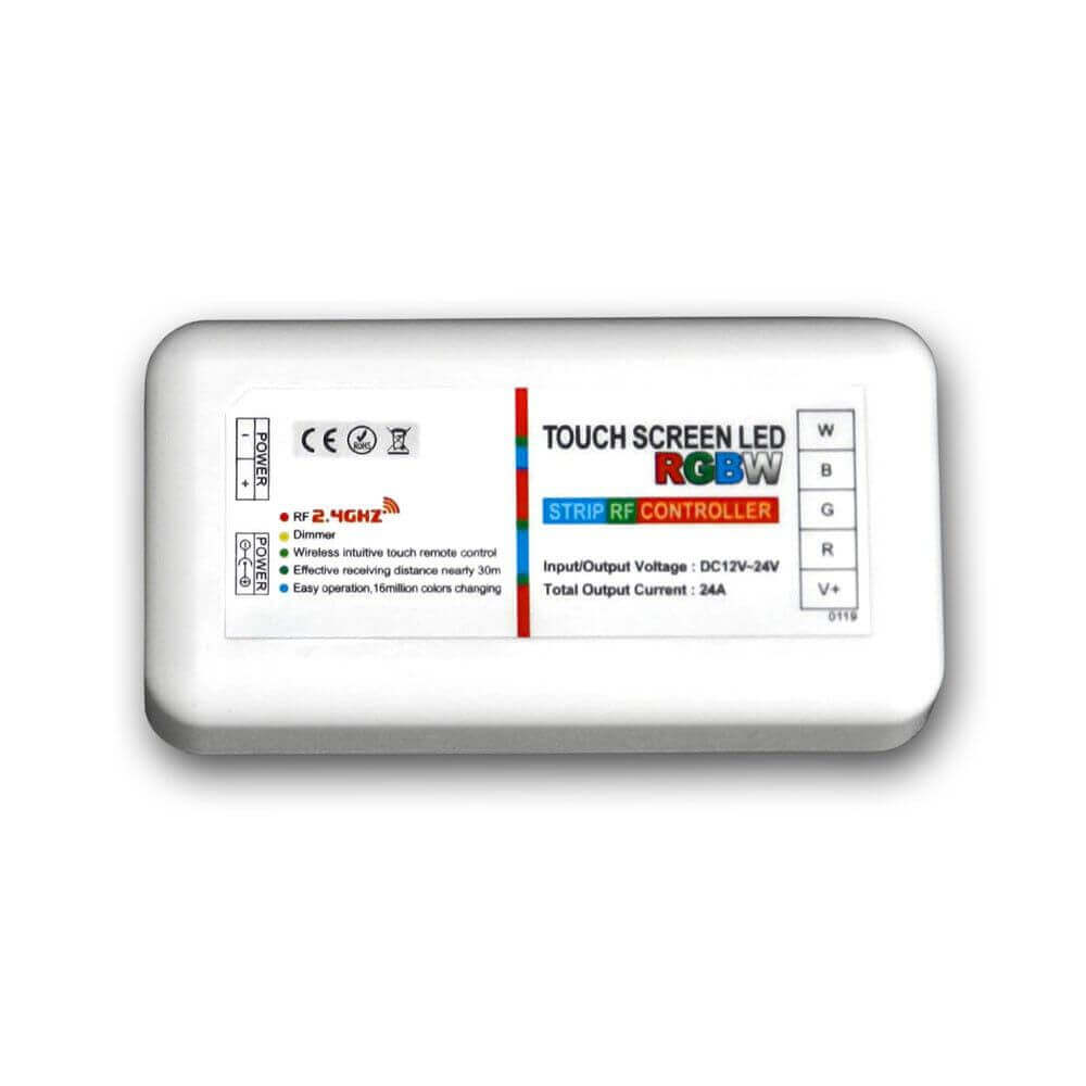 RGBW Funkcontroller mit Fernbedienung 12V-24V bis 10A