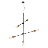 Retostick-riipuslamppu 5-liekki 73cm kupari