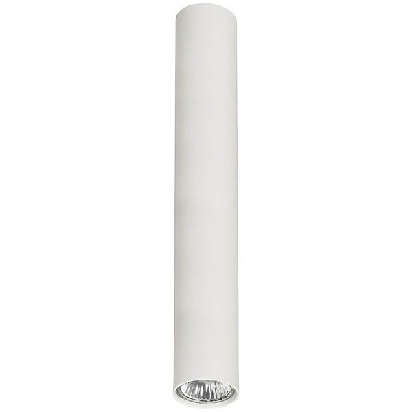 Eye L Deckenleuchte 40cm Weiß, schlanke weiße Metallzylinder-Deckenleuchte mit gezieltem Licht nach unten