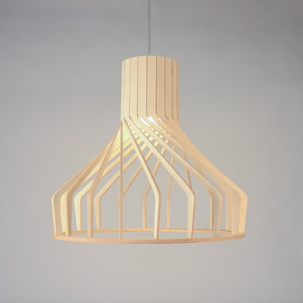 Woody wooden pendant lamp Ø 38cm beech