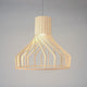 Woody Holz Pendelleuchte Ø 38cm Buche in modernem Design mit klassischer Glockenform und offenem Holzrahmen.