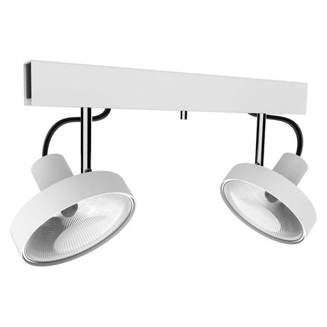Track 2-light spotlight track 30 cm white with two spotlights for optimal light distribution