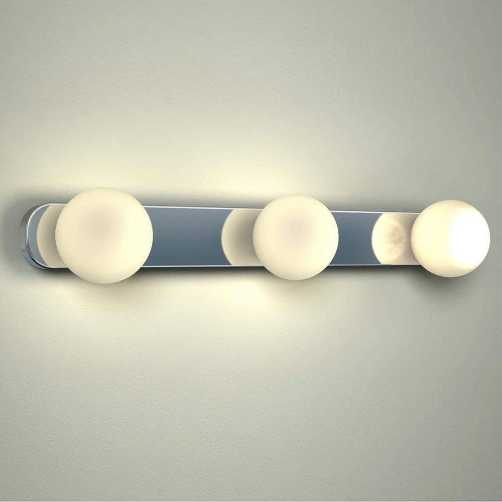 Lampe murale miroir d'Azo 44 cm IP44 Chrome, blanc