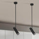 Schwarze Pendelleuchten mit verstellbarem Spot, ideal für moderne Innenräume