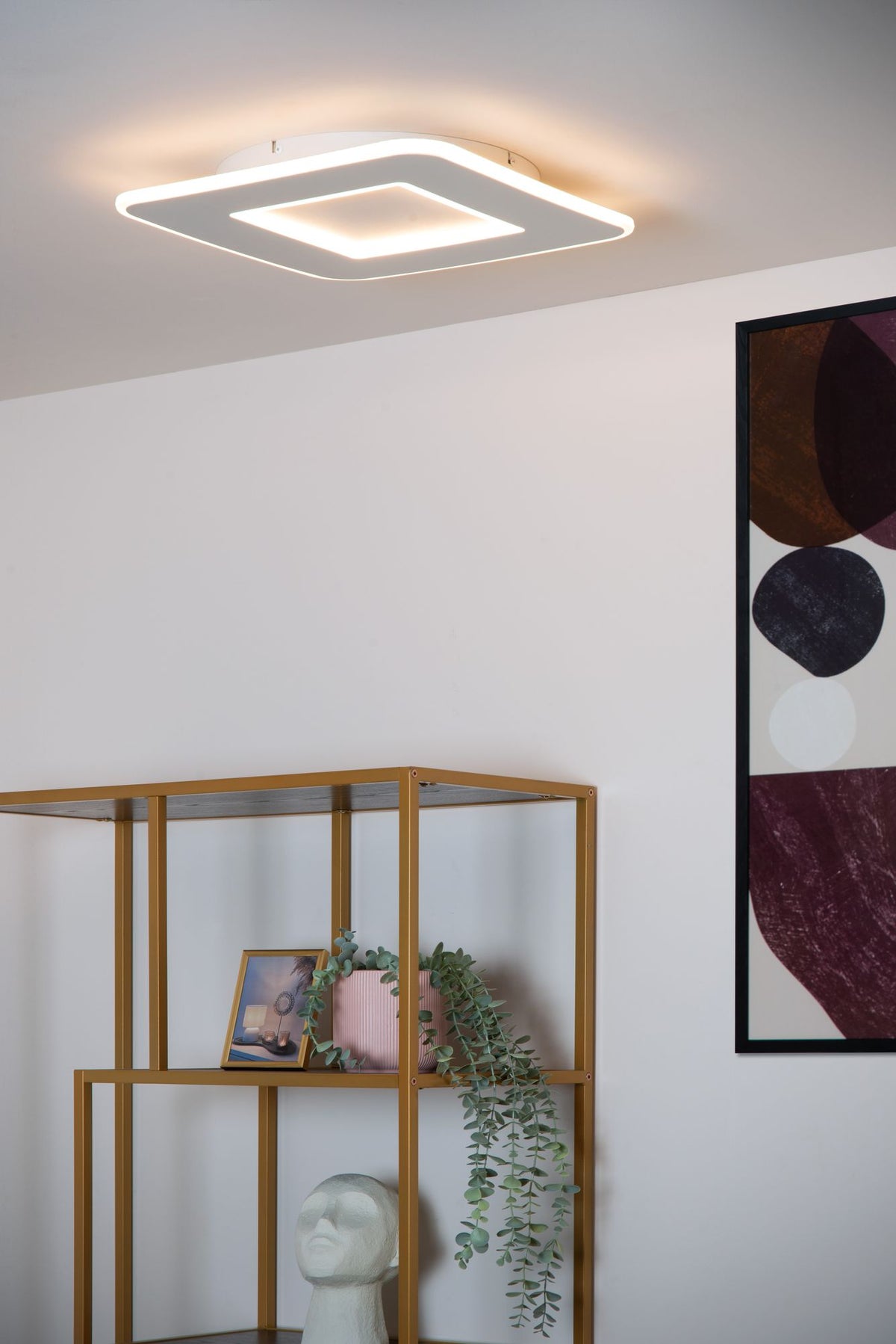 LED-Axelle ceiling light 3-step dimmable square warm white white 39.4cm (1)