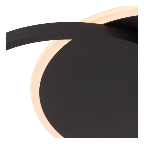 LED-Deckenleuchte Axelle mit 3 Dimmstufen Ø 29,5cm Schwarz (4)